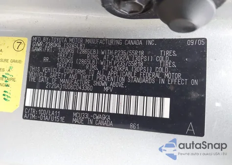 2006 Lexus Rx 330 from USA, damaged, VIN 2T2GA31U06C043360